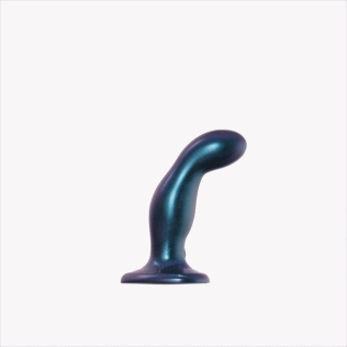 Дилдо на присоске с вибрацией и манящим движением синий Strap-On-Me FINGERING &amp;amp; VIBRATING DILDO размер M 