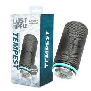 Мастурбатор для чоловіків із вібрацією прозорого кольору Chisa Lust Ripple Tempest