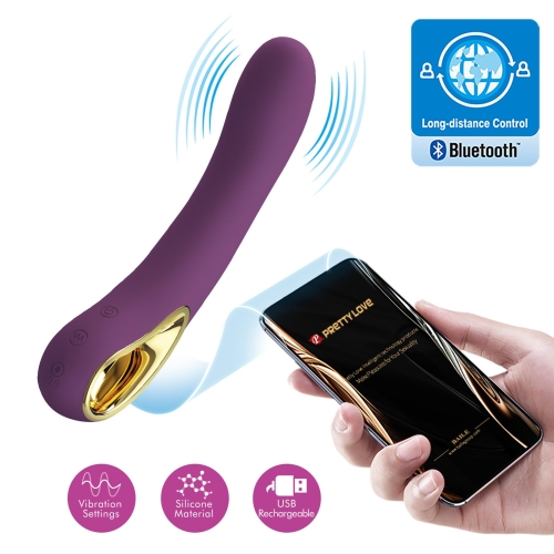 Смарт вибратор вагинальный фиолетового цвета Lybaile Pretty Love Ethan Mobile APP Control - 2
