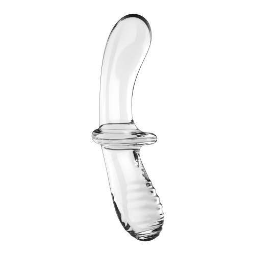 Стеклянный дилдо для двойного наслаждения прозрачный Satisfyer Double Crystal - 4