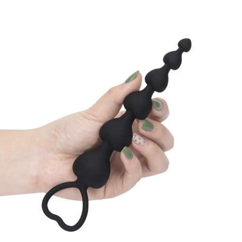 Анальный стимулятор в виде шариков силикон черного цвета Sexy desires Stick heart - 3