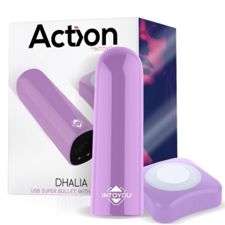 Вибропуля для стимуляции клитора фиолетового цвета Action Dhalia Super Vibrating Bullet  