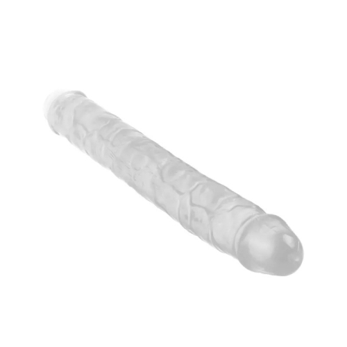 Фаллоимитатор реалистичный двойной Mr. Rude Crystal Jellies Realistic Double-ended Dildo прозрачный - 3