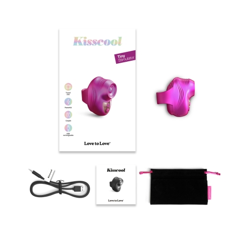 Вібратор для клітора рожевого кольору Love To Love Kisscool Iridescent Berry - 4