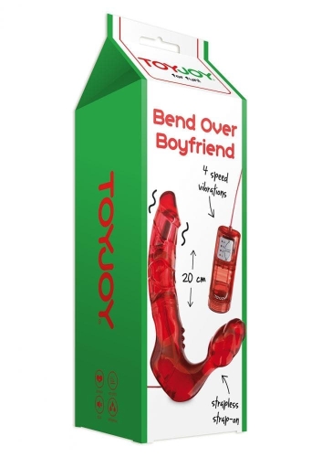 Безременной вибрострапон крансого цвета Toy Joy Bend Over - 2