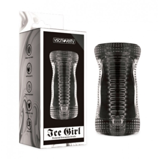 Мастурбатор реалистичнй прозрачного цвета Ice Girl Textured Sensation Stroker