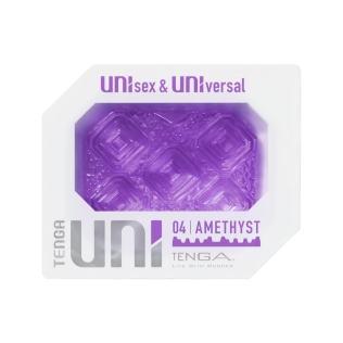 Мастурбатор компактный унисекс фиолетового цвета Tenga UNI