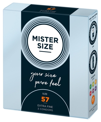Презервативи Mister size 57 mm (мм) 3 штуки Містер Сайз - 2