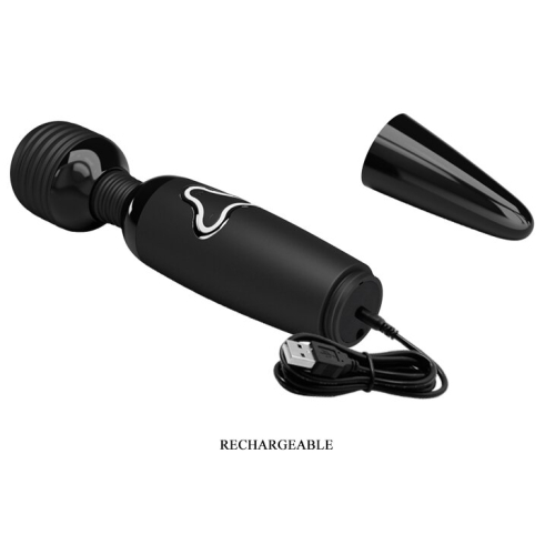 Вібромасажер для ерогенних зон чорний Pretty Love Body Wand - 7