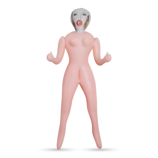 Секс-кукла для мужчин с 3 отверстиями бежевая Crushious CRISTINA The Inflatable Nurse длина 1550 мм