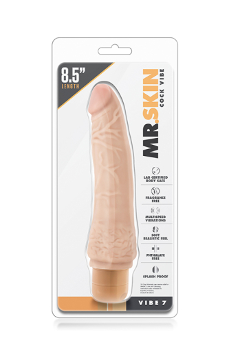 Вібратор реалістичний бежевий MR SKIN COCK VIBE 7 - 2