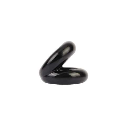 Двойное эрекционное кольцо на член черного цвета Chisa Dual Pleasure Ring - 2