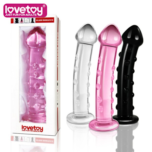 Стеклянный фаллоимитатор прозрачный Lovetoy - 3