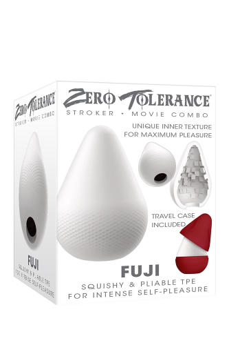 Мастурбатор яйце білого кольору із червоним футляром ZERO TOLERANCE FUJI - 2