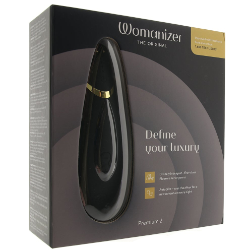 Вакуумный клиторальный массажер черный Womanizer Premium 2 - 10
