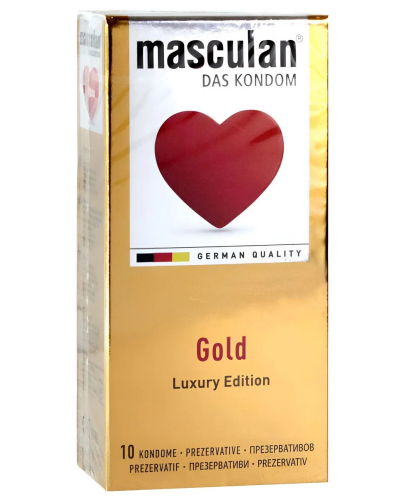 Презервативы с ароматом ванили золотистые Masculan Gold 10 штук - 1