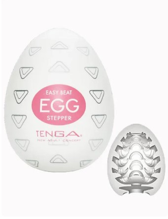 Мастурбатор яйце без вібрації білого кольору Tenga Egg Stepper - 1