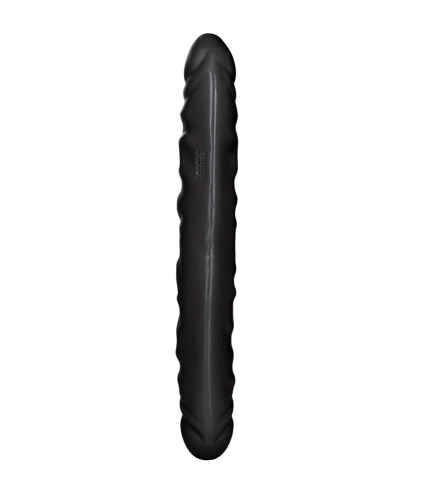 Двухсторонний фаллоимитатор реалистичный черного цвета California Exotic Novelties - 3