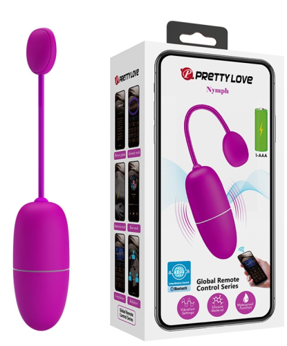 Віброяйце кероване смартфоном рожевого кольору Pretty Love NYMPH - 1