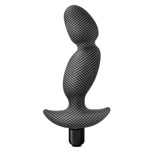 Анальный стимулятор чёрного цвета со съёмной вибропулей SPARK IGNITION PRV-01 CARBON FIBER