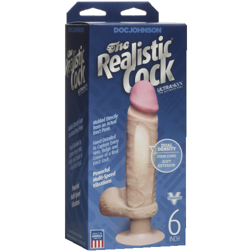 Вибратор реалистичный на присоске Doc Johnson The Realistic Cock 6 inch ULTRASKYN - 2