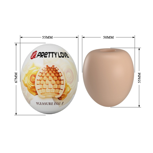 Мастурбатор яйце бежевого кольору Lybaile Pretty Love Pleasure Egg II - 8
