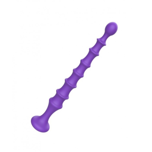 Анальные шарики силиконовые фиолетового цвета Cnt Sword - 3