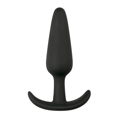 Анальна пробка із силікону чорна EasyToys Buttplug розмір S - 1