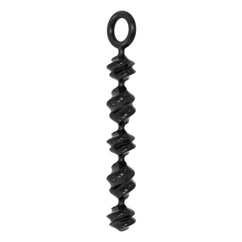 Анальные бусы спиральной формы черные Meleon Spiral Anal Beads - 3