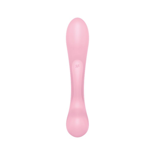 Вибратор с отростком для клитора розового цвета Satisfyer Triple Oh - 4