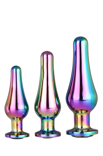Набір анальних пробок конічної форми Dream Toys GLEAMING LOVE PLEASURE SET MULTICOLOUR - 1