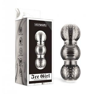 Мастурбатор рельефный без вибрации Ice Girl Textured Sensation Stroker прозрачный
