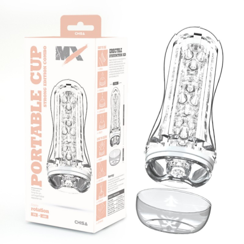 Мастурбатор для чоловіків у колбі прозорого кольору Chisa MX Portable Cup - 1