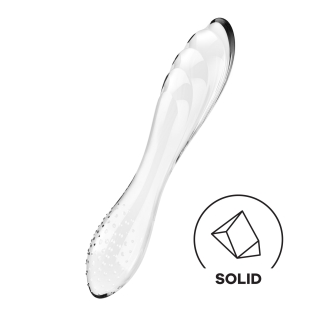Стеклянный дилдо для двойного удовольствия прозрачный Satisfyer Dazzling Crystal 1