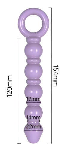 Анальні намисто фіолетового кольору Meleon Anal Beads - 3