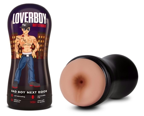 Мастурбатор анус у колбі бежевий Blush Coverboy Bad Boy - 1