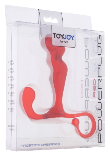 Масажер простати з фігурною ручкою червоного кольору Toy Joy - 4