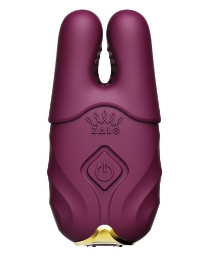 Бездротові вібруючі затискачі для сосків ZALO Nave Vibrating Nipple Clamps фіолетовий - 4