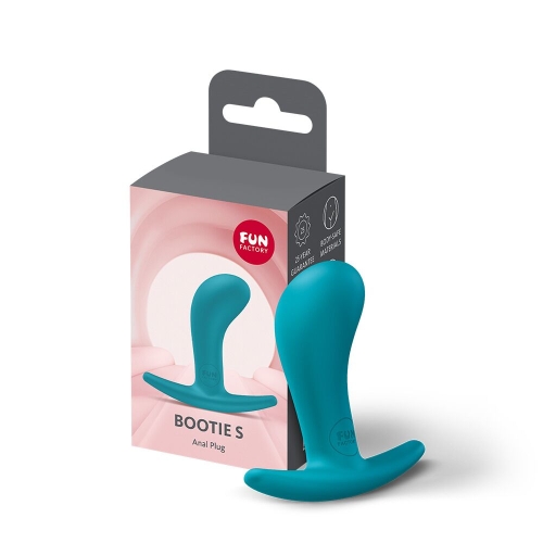 Анальна пробка з тонким бірюзовим обмежувачем Fun Factory BOOTIE розмір S - 3