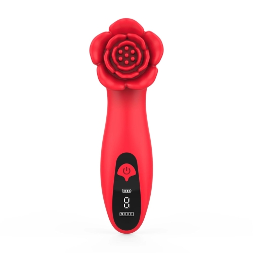 Вібратор для клітора у вигляді троянди червоний Loviss Tona Rose Vibrator 9 режимів - 2