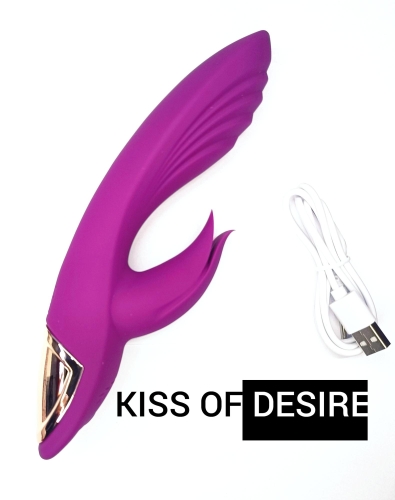 Стимулятор клитора и точки G фиолетового цвета Sexy desires Kiss of desire - 1