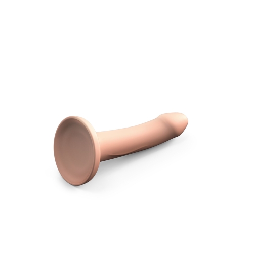 Насадка для страпону на присосці термоактивна силіконова тілесного кольору Dorcel Real Pleasure розмір S - 2