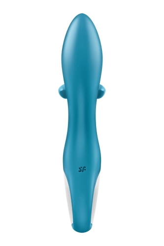 Вибратор с отростком для клитора синего цвета Satisfyer Embrace me Turquoise - 6