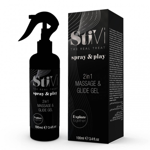 Лубрикант и массажный гель 2в1 HOT StiVi Spray&amp;amp;Play 100 мл - 1