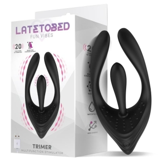 Вибратор для пар черный Latetobed Trimer 3 Motors Flexible Stimulator