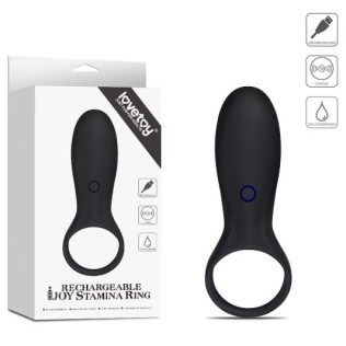 Эрекционное кольцо черное силиконовое с вибрацией Lovetoy