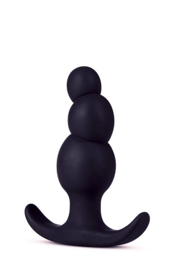 Анальный плаг с якорем чёрный ANAL ADVENTURES PLATINUM STACKED PLUG - 4