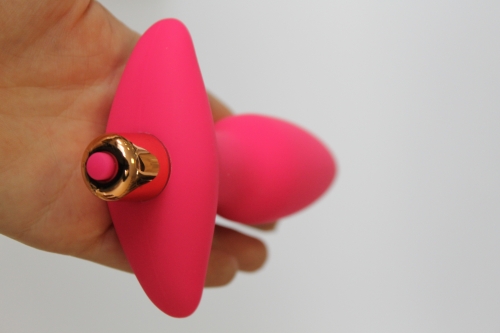 Втулка анальна з вібрацією Sweet Toys L 105 мм d 35 мм, колір яскраво-рожевий - 2