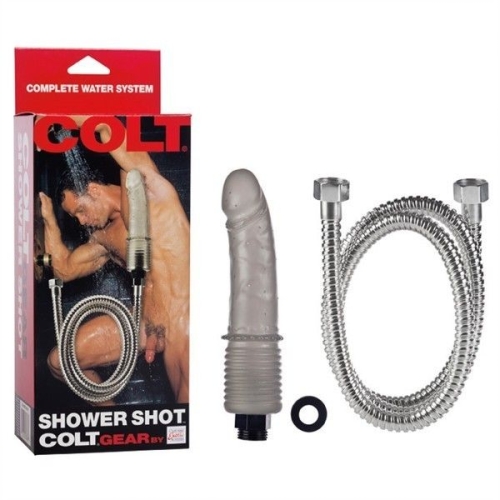 Анальный душ в форме гелевого фаллоса прозрачного цвета COLT Shower Shot California Exotic - 2
