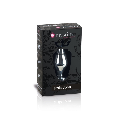 Металевий анальний затор для електростимулятора сріблястий Mystim Little John - 6